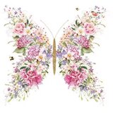 PPD Papperproducts Design Papillon et Fleurs - Salvete - Papillon et Fleurs, 33x33 cm Cene