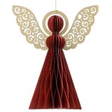 Dekordom Ukras za jelku Hanging parer angel 20cm 709263 - Red - KMG Dekordom Ukras za jelku Hanging parer angel 20cm 709263 - Red - KMG Slike