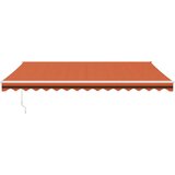 vidaXL Tenda na uvlačenje narančasto-smeđa 4 5x3 m tkanina i aluminij | shoptok.hr