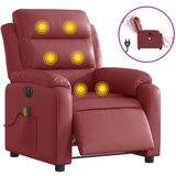 Maison Chic Električni masažni naslanjač - Relax naslanjač vinsko rdeče umetno usnje, (22134475) | Shoptok.si