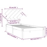  Okvir za krevet bijeli 90x200 cm od masivne borovine | Eponuda.ba