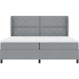  Krevet s opruga kutije Svjetlosiva 200 x 200 cm tkanina | shoptok.hr