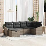 vidaXL Vrtna sedežna garnitura 6 pcs Siva 55 x 62 x 69 cm Poly ratan, (5000020592) | Shoptok.si
