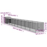  Kućica za pse s igralištem antracit 110 x 1017 x 110 cm čelična | Shoptok.si