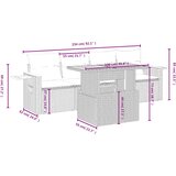  5-dijelna vrtna garnitura od poliratana s jastucima crna | shoptok.hr