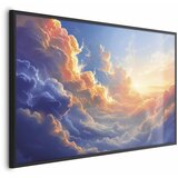  Plakat Sunset Over a Cloudy Sea: A Wonderful Symphony of Colors 60x40 Crni okvir | shoptok.hr