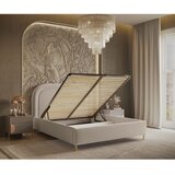 Maison de Rêve Bež tapecirani bračni krevet s prostorom za odlaganje s podnicom 140x200 cm Mija – | shoptok.hr