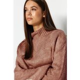 Trendyol Dusty Rose Soft Texture Thick Crew Neck Knitwear Sweater | ePonuda.com