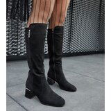 Gemre Black boots on a lacquered heel natural leather Cerignale | Shoptok.si