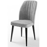 Hanah home set trpezarijskih stolica Etra 6 kom, siva tkanina Jerry, crne drvene noge | Eponuda.com
