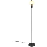  Črna stoječa svetilka s steklenim senčilom (višina 120 cm) Glenn – | Shoptok.si