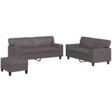  3-dijelni set sofa sivi od umjetne kože | shoptok.hr