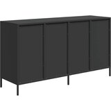 vidaXL Komoda črna 135x39x73,5 cm hladno valjano jeklo | Shoptok.si