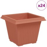  Kvadratna cvetlična posoda 24 pcs Kamnito rdeča | Shoptok.si