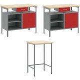  Set za pohranu alata od 10 komada crvene boje umjetno drvo i metal | shoptok.hr