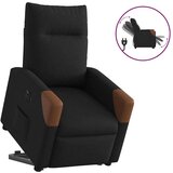  Električni naslonjač na podizanje od tkanine crni | shoptok.hr