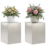 Stalak za biljke 2 pcs Srebrna 30 x 30 x 40 cm Čelik Slike