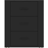  Noćni ormarić crni 50 x 36 x 60 cm od konstruiranog drva | shoptok.hr