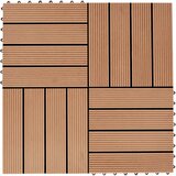 vidaXL Pločice za trijem 22 kom 30 x 30 cm 2 m² WPC boja tikovine Cijene