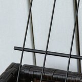  Povišena vrtna gredica cvjetna kutija duboka polica metalni okvir/poli ratan 70 x 30 x 70 cm smeđa/crna | shoptok.hr
