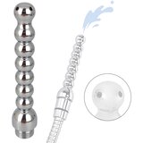 SuperLove Beaded Enema Shower Nozzle Silver u