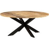  Blagovaonski stol okrugli 175 x 75 cm od grubog drva manga | shoptok.hr