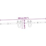 vidaXL Komplet opreme za drsna vrata 200 cm jeklo črne barve | Shoptok.si