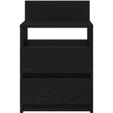  Noćni ormarić s 2 ladice crne boje 40x33x60 cm | Shoptok.si