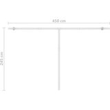  Automatska tenda sa senzorom LED 450x350 cm plavo-bijela | shoptok.hr