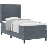 vidaXL Box Spring Krevet s Madracem Tamno Siva 80x200 cm Baršun | shoptok.hr