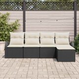  Set sofe s jastukom s pohranom 5 pcs Crna i bijela poliratan | shoptok.hr