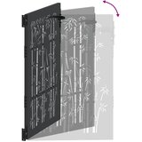  Vrtna vrata Crna 110 x 155 cm Čelik s prahom premazan | shoptok.hr