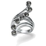  Ženski oliver weber swing crystal prsten sa swarovski crnim kristalom s ( 41135s ) Cene