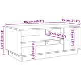 vidaXL Stol za kavu staro drvo 102x55x43 cm konstruirano drvo | shoptok.hr