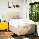  Krevet box spring s madracem krem 120 x 190 cm od tkanine | shoptok.hr