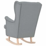  Stolica za ljuljanje 74x90x102 cm od tkanine svjetlosiva | shoptok.hr