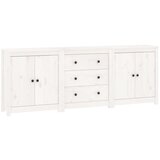 Maison Chic Komoda - Predalnik bela 210x35x80 cm trdna borovina, (21716094) Cene