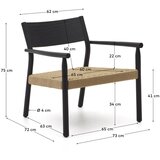 Kave Home Crna pletena fotelja Yalia – | shoptok.hr