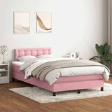 Box Spring krevet s madracem ružičasti 120x220 cm samt | shoptok.hr