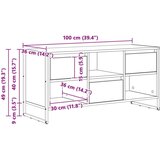 vidaXL TV ormar s ladicama Sonoma 100 x 36 x 49,5 cm Konstruirano drvo | shoptok.hr