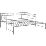  Okvir za krevet na razvlačenje sivi metalni 90 x 200 cm | shoptok.hr