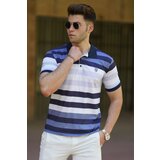 Madmext Navy Blue Polo Collar Men's T-Shirt 5279 Cene