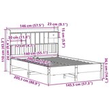 vidaXL Krevet s regalom za knjige bez madraca 140x200 cm od borovine | shoptok.hr