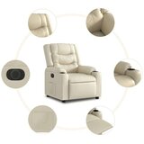 vidaXL Električni naslanjač krem umetno usnje, (20928366) | Shoptok.si