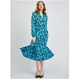 Orsay black and Blue Ladies Patterned Dress - Women Cene