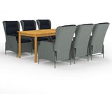 7-dijelni vrtni blagovaonski set svjetlosivi | shoptok.hr