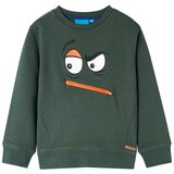 vidaXL Otroški pulover temno zelen 104 | Shoptok.si