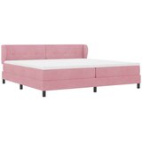 Box Spring postelja z vzmetnico roza 200x200 cm žamet, (22051145) | Shoptok.si