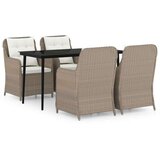  5-dijelni vrtni blagovaonski set smeđi | shoptok.hr