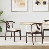  Stolac za blagovanje 2 pcs Svijetlosmeđa i svijetla Čvrsto drvo | shoptok.hr